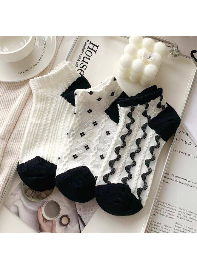 Women's Casual Cotton Socks Set, Short Ankle Socks – Soft and Comfortable Women's Socks – Cotton Sock Set (5 Pairs + 1 Free Gift) – Modern Styles and Multiple Colors - Image 5