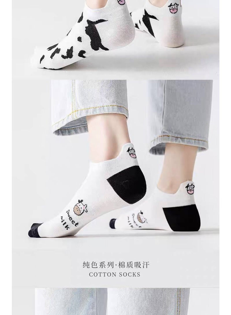 Women's Casual Cotton Socks Set, Short Ankle Socks – Soft and Comfortable Women's Socks – Cotton Sock Set (5 Pairs + 1 Free Gift) – Modern Styles and Multiple Colors - Image 2