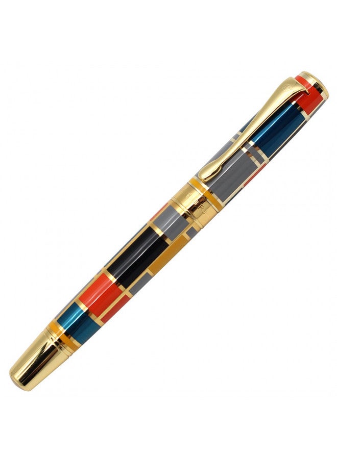 Gullor Colorful Gift Pen Fountain Pen 767 Five-color Grid with Iridium Nib + Original Gift box - Image 1