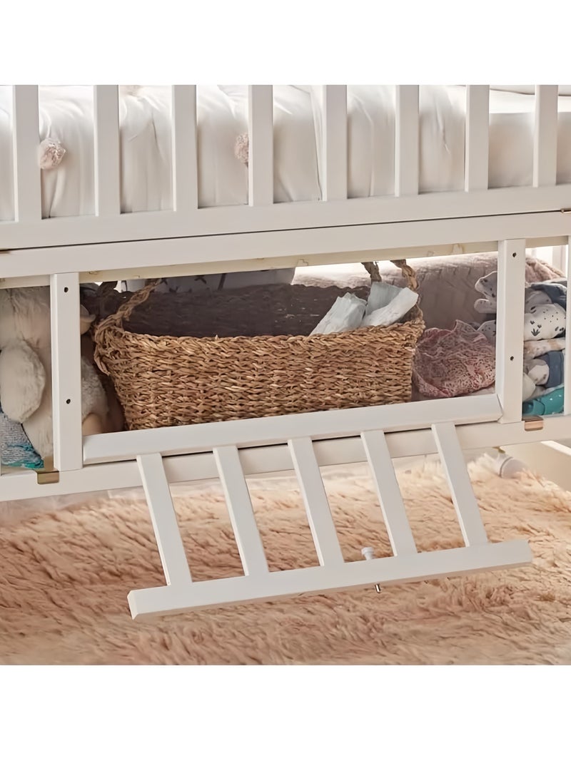 UNIKSAR Convertible Wooden Baby Crib - Adjustable Height Bedside Bassinet with Wheels, Safe & Comfortable Design, Transforms into Study Desk & Side Table - Image 5