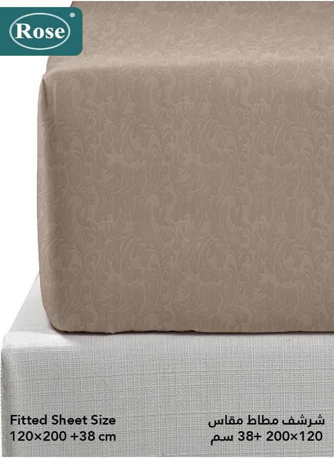 Rose ROSE Luxurious Flory Comforter, Premium Cotton Alternative Microfiber, Set of 4 pieces, Super Soft Cozy Breathable Cooling Lightweight, Extra Twin size 260x170 cm, Mocha  - Image 5