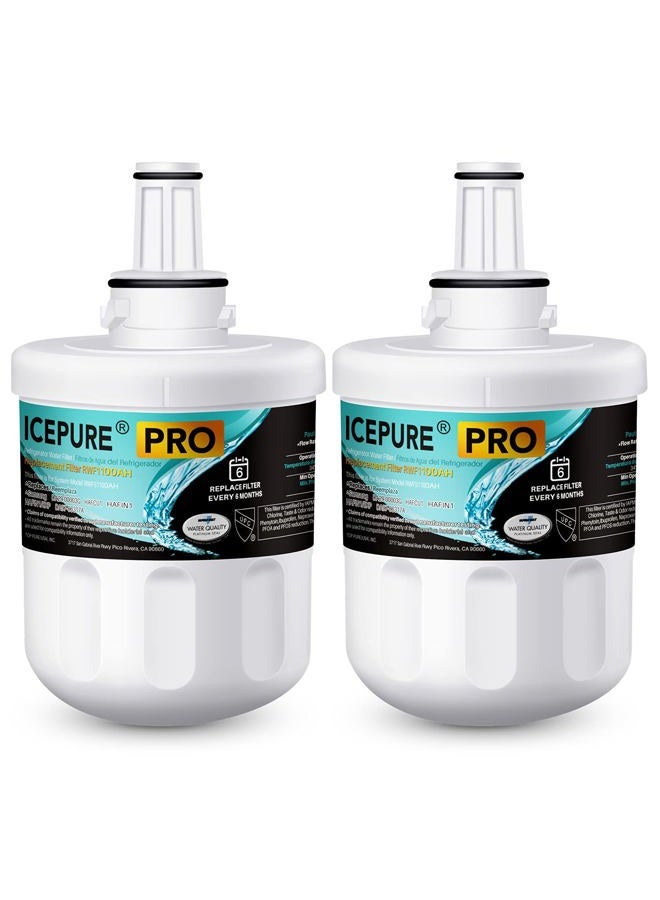 ICEPURE PRO DA29-00003G NSF401&473&53&42 Certified Replacement for Samsung DA29-00003A, Aqua-Pure Plus DA29-00003B, HAFCU1, RS22HDHPNSR RSG257AARS RF267AERS, HDX-FMS-1 Refrigerator Water Filter, 2PACK - Image 1