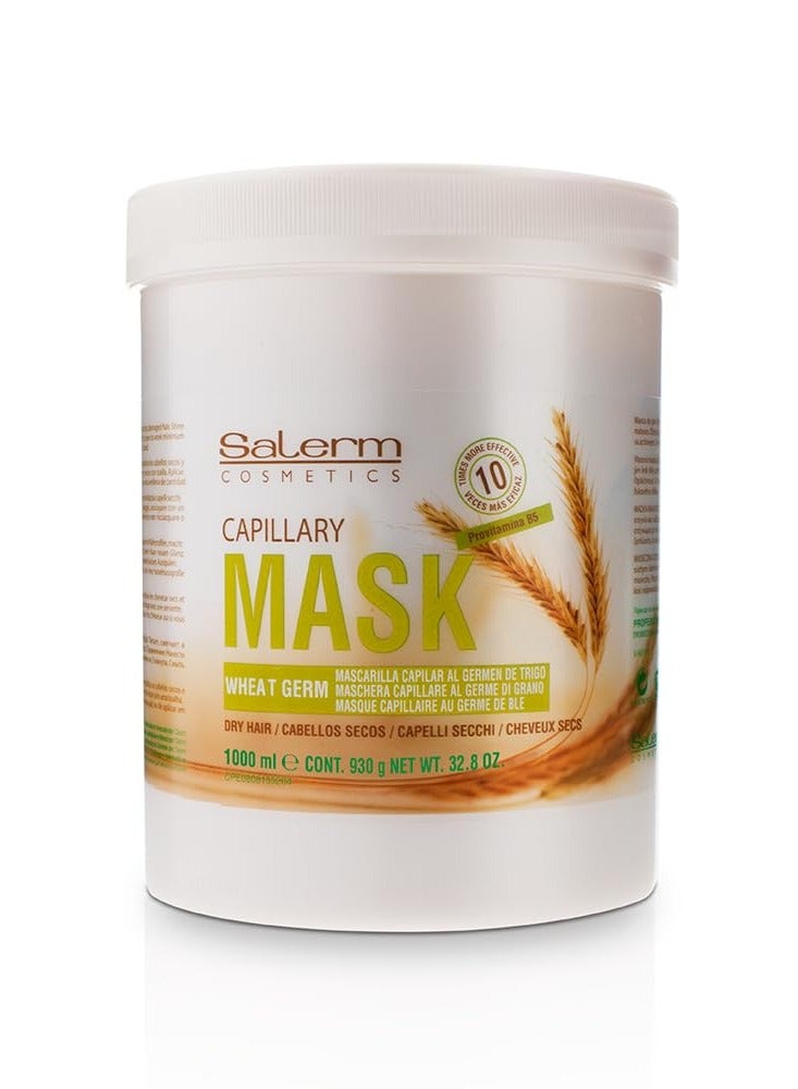 Salerm Cosmetics Salerm Cosmetics Mascarilla Wheat Germ Capillary Mask for Dry Hair with Provitamin, 33.7 Ounce - Image 1