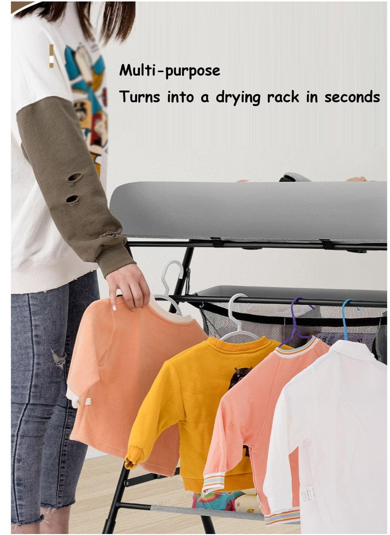 Meiyilan - Portable Foldable Baby Changing Table, Mobile Changing Table, Baby Care Mobile, Diaper Organizer, Portable Folding Adjustable Height Changing Table - Image 1