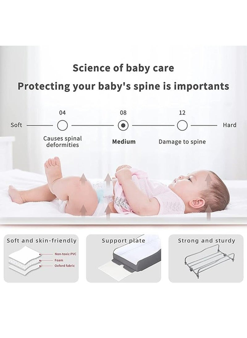 Meiyilan - Portable Foldable Baby Changing Table, Mobile Changing Table, Baby Care Mobile, Diaper Organizer, Portable Folding Adjustable Height Changing Table - Image 1