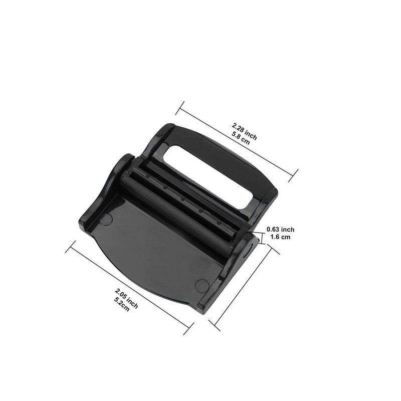 SOLARAE Universal Car Seat Belts Clips, Safety Adjustable Auto Stopper Buckle Plastic Universal Auto Shoulder Neck Strap Positioner Clips (Black) 2Pcs - Image 2