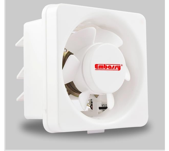 Embassy مروحة تهوية عالية الأداء 10 بوصة - ضوضاء منخفضة، تدفق هواء كبير، كفاءة في استهلاك الطاقة، محرك طويل العمر، مثالية للاستخدام في المنزل والمطبخ، ضمان لمدة 2 سنة - Image 1
