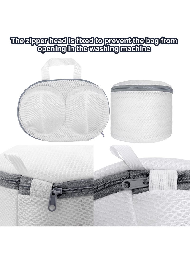 4 Pcs Bra Laundry Bags, Mesh Laundry Bags with Zips Cylindrical Thicken Fabric Mesh Washing Bags for Bra Underwear Socks Baby Clothes - Image 3