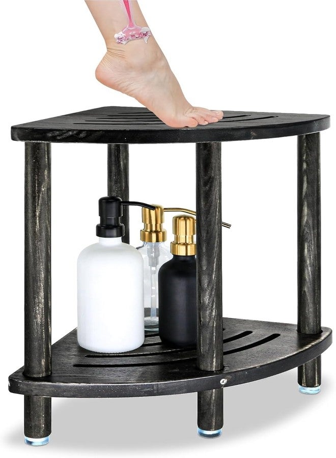 ENKEZI Shower Foot Rest 12 in - Shower Seat for Inside Shower - Shower Bench, Shower Stool for Shaving Legs, Corner Bench Suitable for Small Shower Spaces - Bath Seat, Spa Foot Rest Shaving Stool
