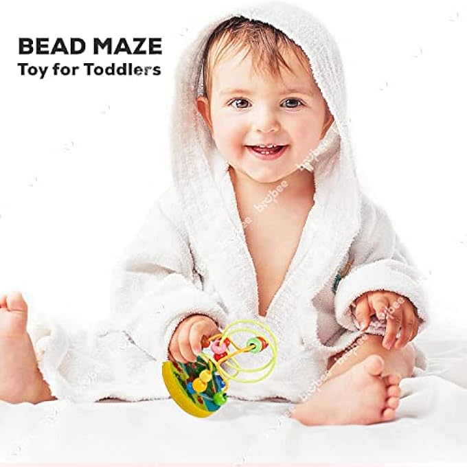 WOODEN BEADS MAZE ROLLER COASTER PUZZLE GAME KIDS TOYS, WOODEN TOY WITH SHAPES COLOR RECOGNITION ROLLING BEADS, ABACUS LEARNING ACTIVITY CENTER EDUCATIONAL BABY TOY PUZZLE FOR KIDS 3+YEARS - Image 4