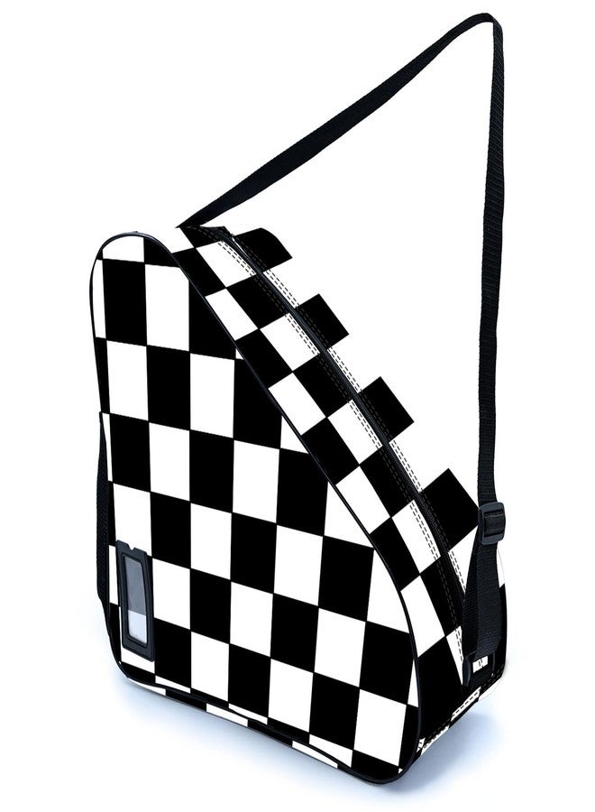 Bzocm Checkered Skate Bag For Ice Roller Inline Skates With Adjustable Shoulder Strap Fit Women Men Adults - Image 1