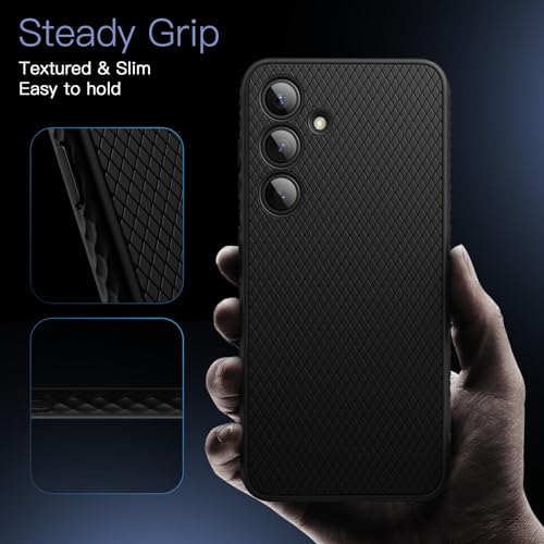 JETech Grip Case for Samsung Galaxy S24, Soft TPU Slim Fit Protective Phone Cover with Camera Lens Full Protection, Shockproof (Black) - Image 5