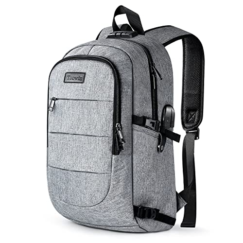 Tzowla Travel Laptop Backpack Water Resistant Anti-Theft Bag with USB Charging Port and Lock 17.3 Inch Computer Business Backpacks for Women Men Gift,Bookbag Casual Hiking Daypack - Image 1