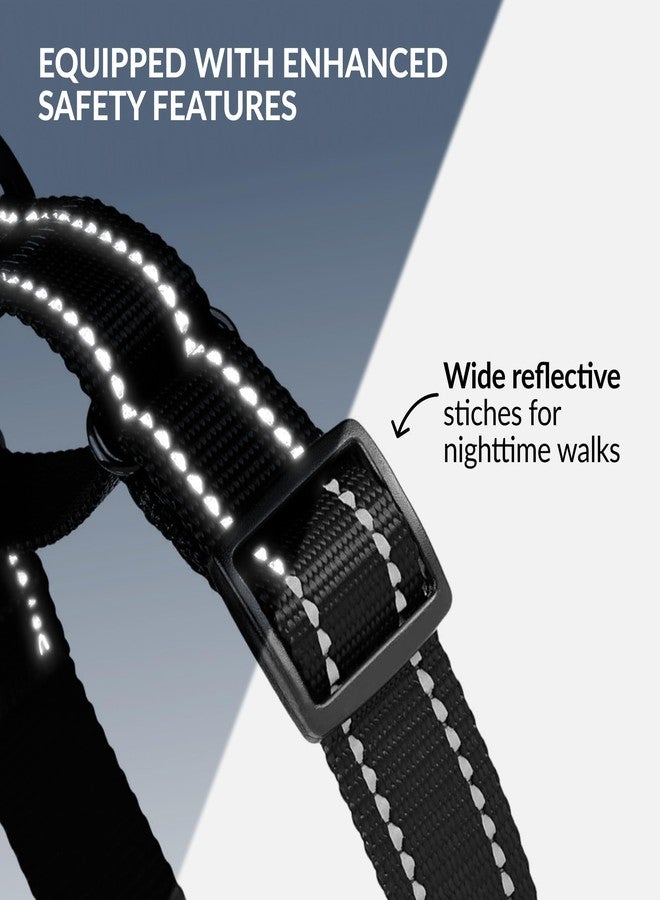 Collardirect Reflective Martingale Dog Collar Nylon Training Collars for Small Medium Large Dogs Puppy Pink Orange Green (S, Neck Size 11"-15", Black) - Image 3