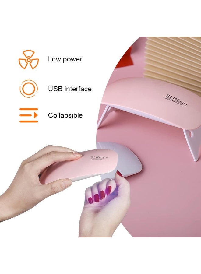 مصباح مسمار قابل للطي للأشعة فوق البنفسجية مع 12 حبة ، مجفف أظافر جل صغير محمول 12 واط للأشعة فوق البنفسجية LED ومصباح علاج - أداة فن الأظافر المهنية لجميع طلاء الجل - Image 3