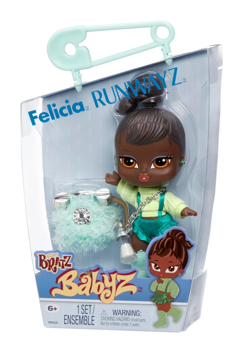 Bratz Babyz Runwayz Felicia Collectible Fashion Doll with Real Fashions - Image 2
