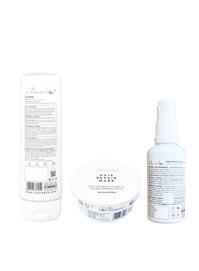 iluvia Professional Maintenance System- Iluvia Sulphate Free Shampoo (200 Ml) & Iluvia Hair Repair Mask (200G) & Iluvia Hair Protection Serum (50Ml) - Image 2