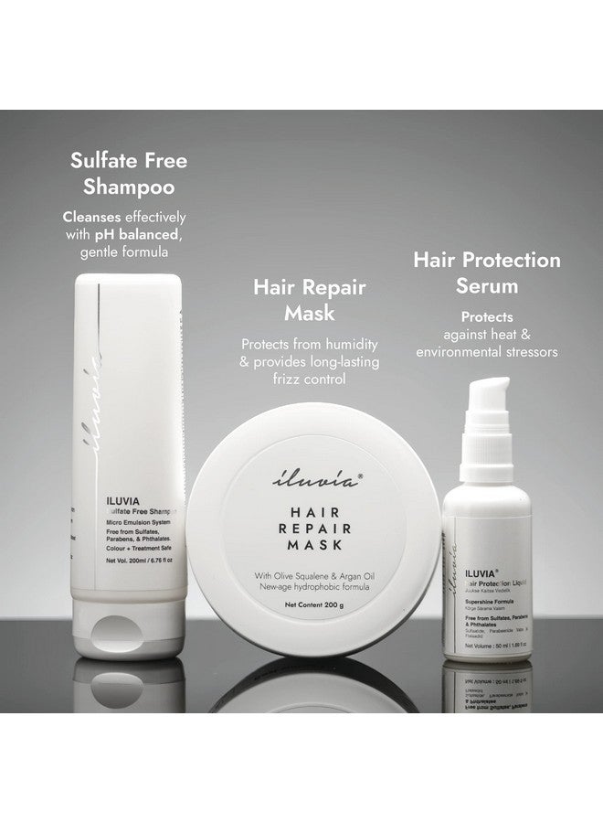 iluvia Professional Maintenance System- Iluvia Sulphate Free Shampoo (200 Ml) & Iluvia Hair Repair Mask (200G) & Iluvia Hair Protection Serum (50Ml) - Image 4