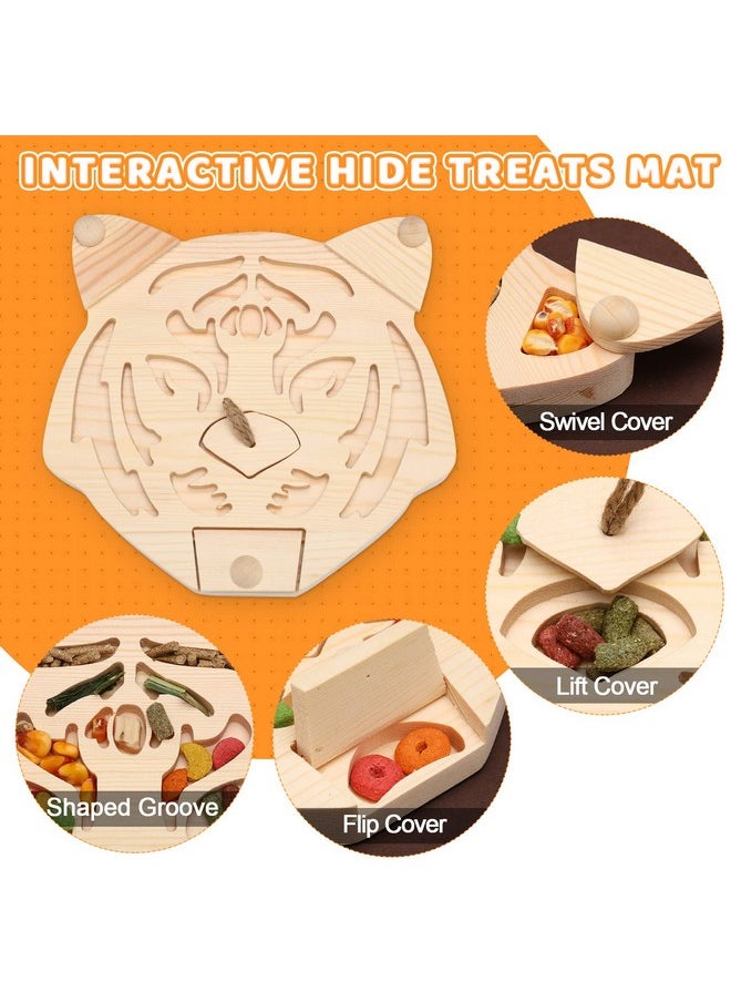 Sieral Sieral Wooden Enrichment Foraging Toy for Small Pet 7.7''x 7.1'' Interactive Hide Treats Puzzle Rabbit Small Animal Mental Stimulation Boredom Toys for Guinea Pig Hamster Bunny Rat Chinchilla  - Image 4