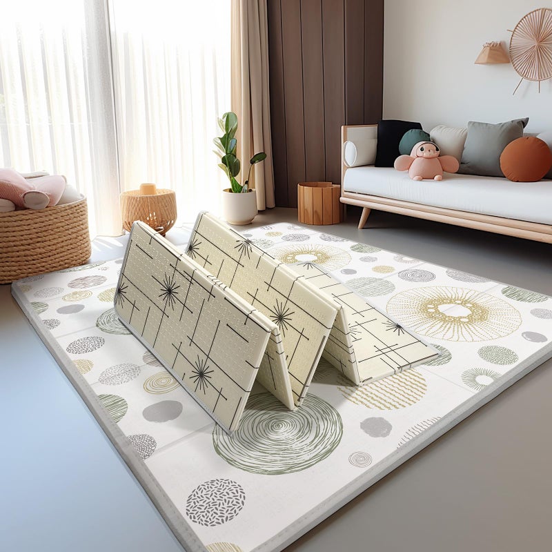 PIGLOG 79x71 Baby Play Mat, Extra Large Baby Play Mat for Floor, Foldable Play Mats, Waterproof, Thick, Non-Toxic, Reversible Baby Floor Mat, Safe for for Babies, Infants and Toddlers, Indoor/Outdoor Use - Image 3