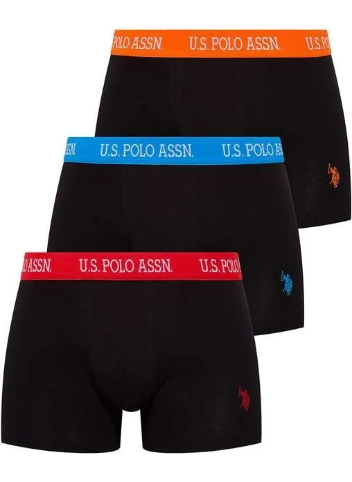 U.S. Polo Assn. BASE. Polo Assn. Men's Black 3-Piece Boxer 80253
