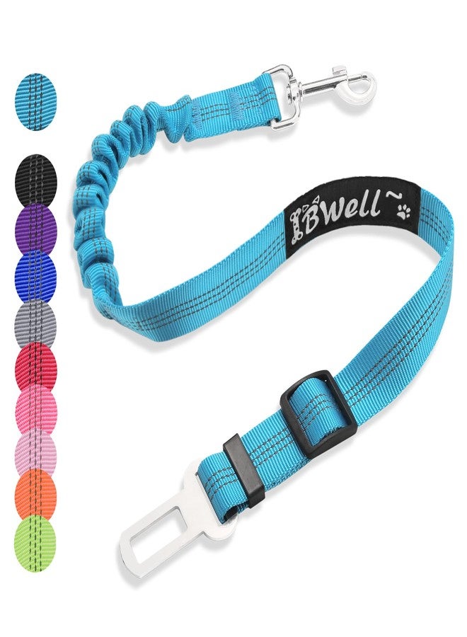 IBWell Dog Seat Belt for Car with Elastic Bungee Leash, Car Leash for Dogs, Dog Car Seat Belt for Dogs-IPCS (Light Blue) - Image 1