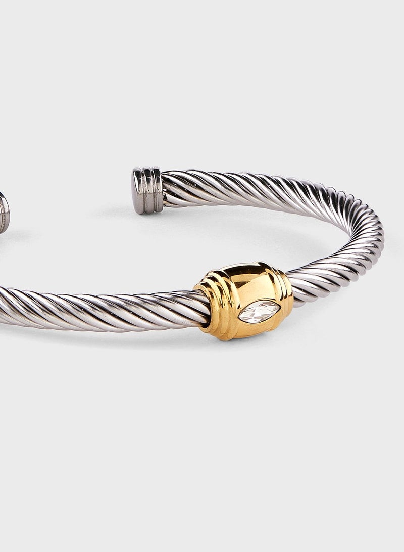 Stainless Steel Metal Cuff Bracelet