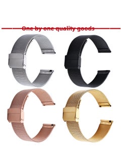 Stainless Steel Milanese Mesh Band for Samsung Huawei DW Apple Watch Black