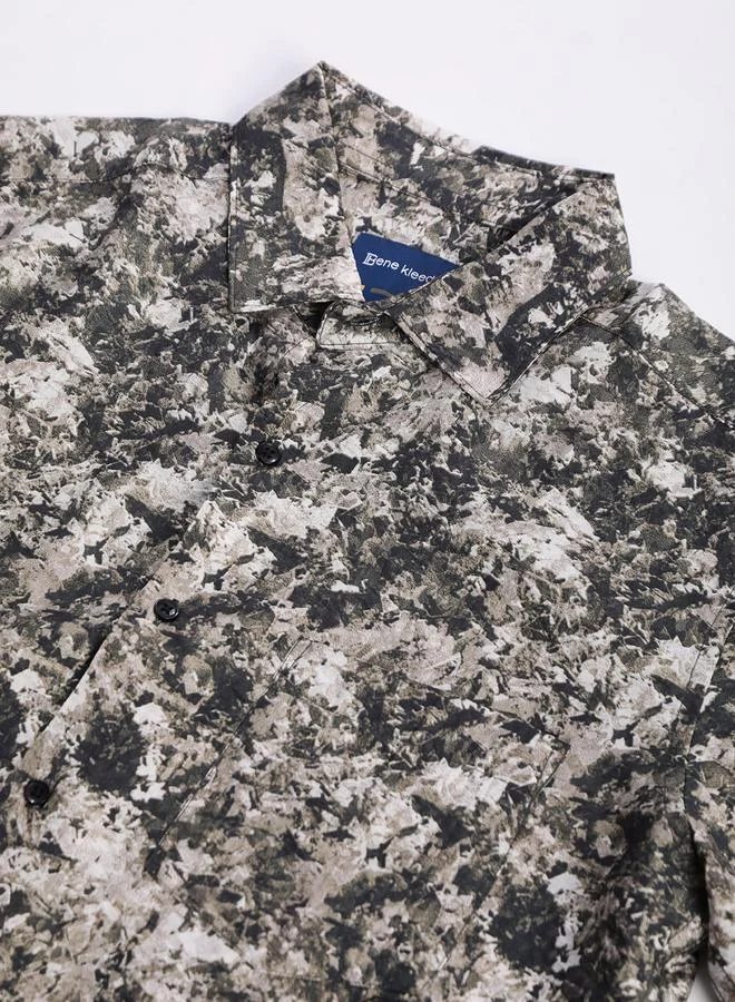 Styli Men All Over Print Slim Fit Shirt By Bene Kleed