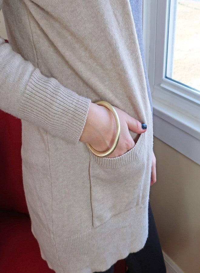 Sheila Fajl Everybody's Favorite Thick Tubular Brush Bangle in 18k Gold Plated - Image 4