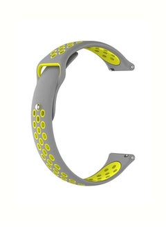 PROMASS Replacement Watchband For Samsung Gear S3 Frontier / S3 Classic Grey/Yellow 