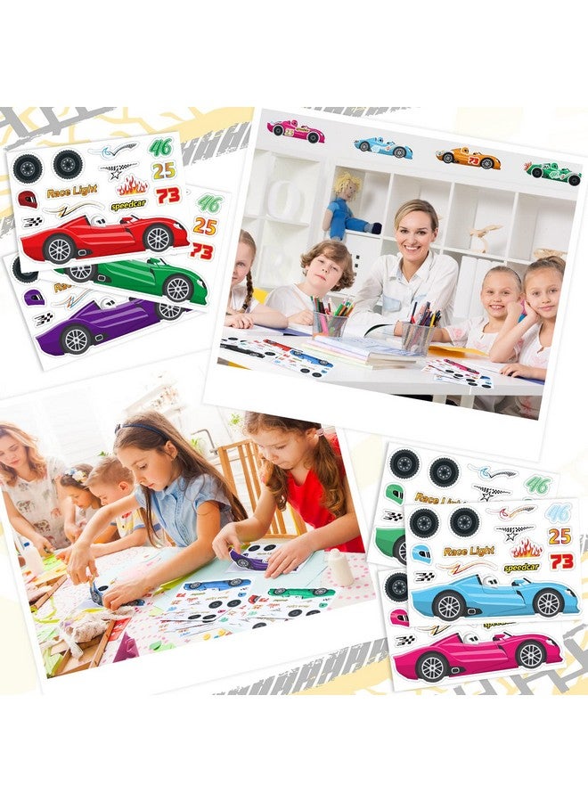 Geyee 36 Sheets Car Stickers for Your Kids Make Your Own Stickers Car Themed Birthday Party Decor Racing Gifts Party Favor Supply Reward Educational Toy Art Craft(Race Car) - Image 5