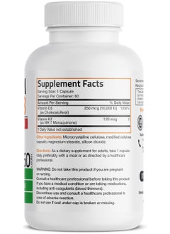 Bronson Bronson Vitamin K2 + D3 Extra Strength 60 Capsules  - Image 2