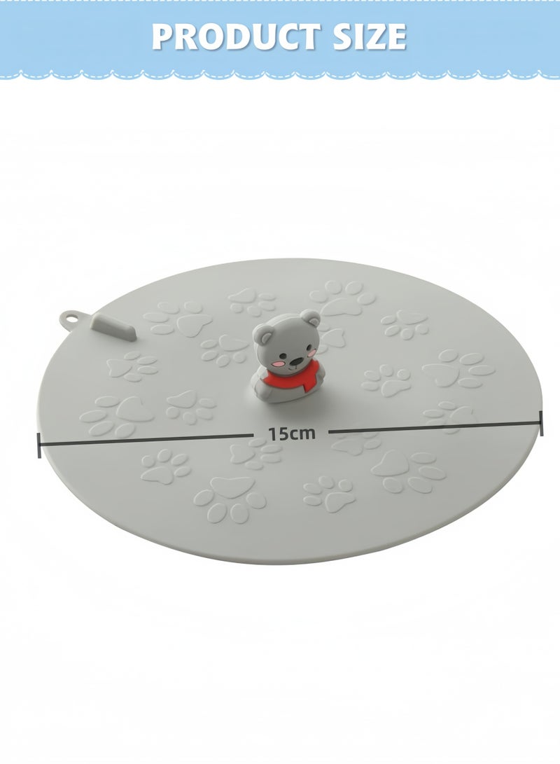 Bathtub Drain Cover Tub Stopper-Cute Silicone Floor Drain Cover for Bathroom, Bath Tub Drain Plug for Shower Floor, Kitchen Sink Drain Stoppers - Image 4