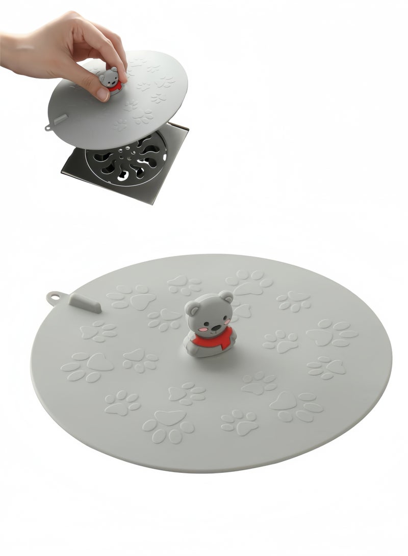 Bathtub Drain Cover Tub Stopper-Cute Silicone Floor Drain Cover for Bathroom, Bath Tub Drain Plug for Shower Floor, Kitchen Sink Drain Stoppers - Image 1
