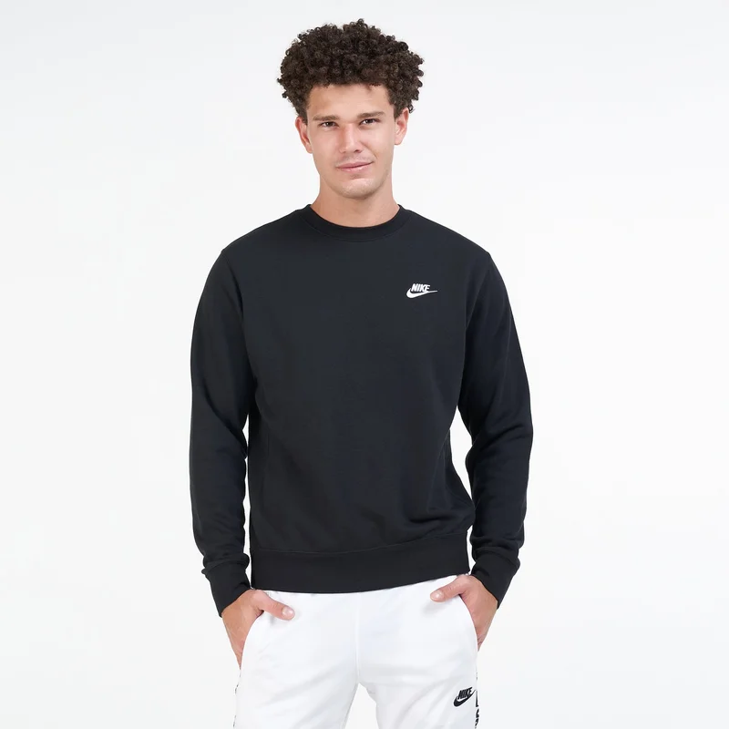 Nike Black Men's Sportswear Club French Terry Sweatshirt for Men | Best Price UAE
