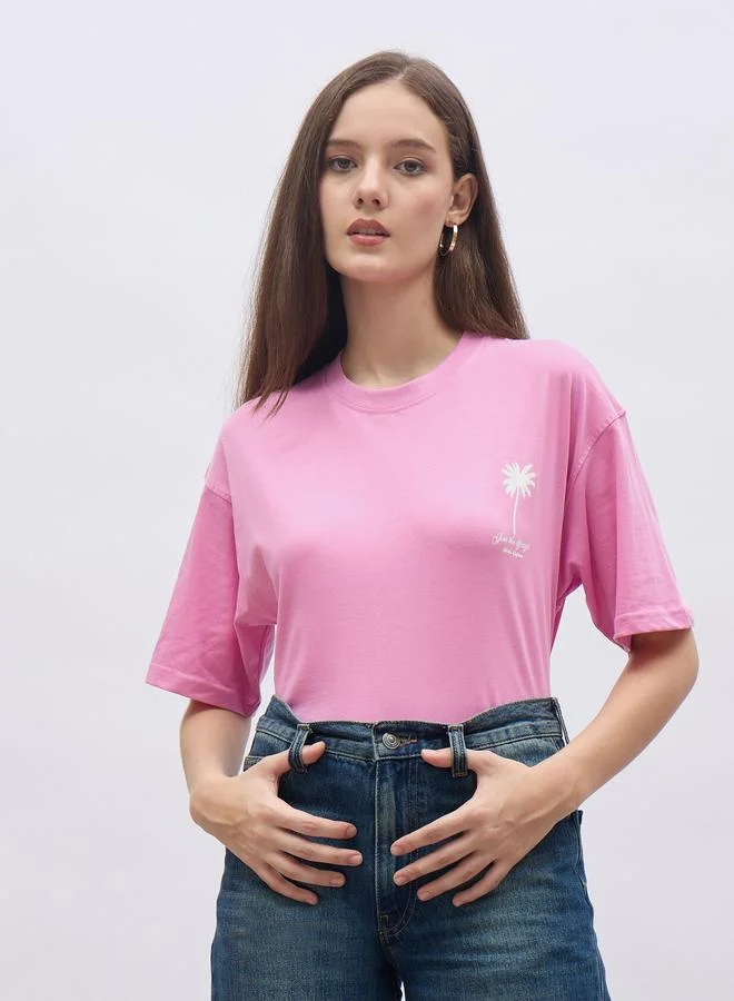 ستايلي Styli Graphic Print Oversized T-Shirt