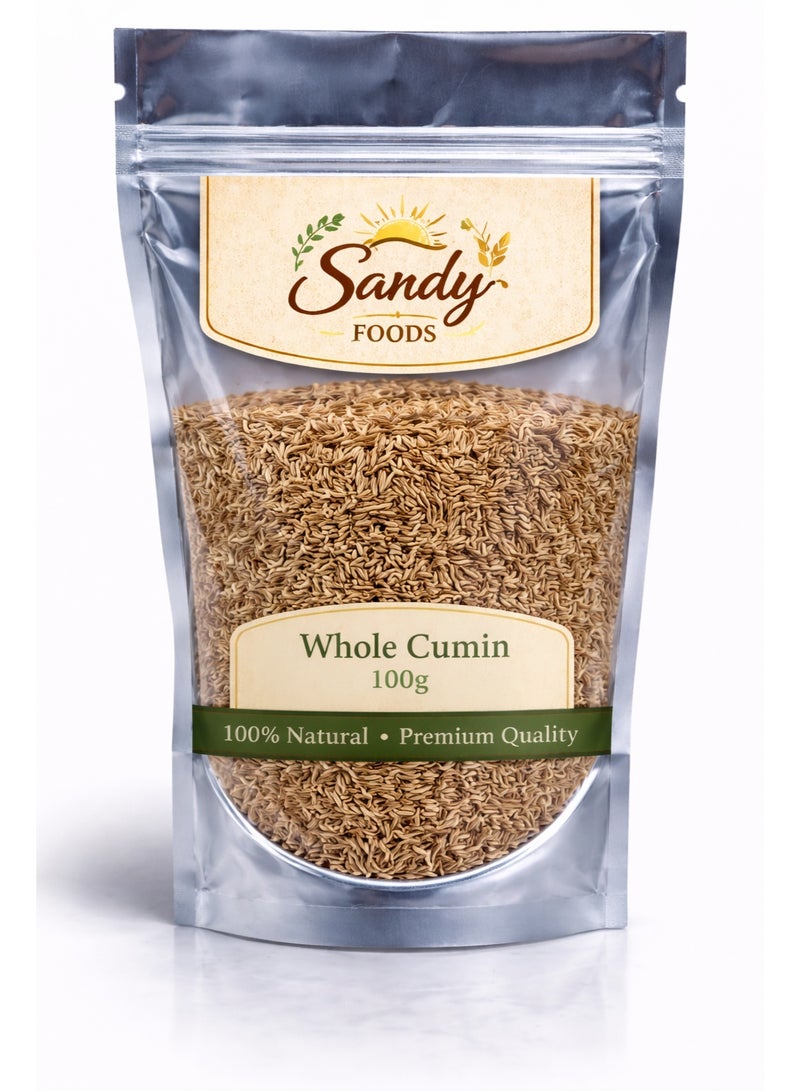 Sandy Foods Crushed Cumin 100g  كمون خشن (مجروش)  طبيعي 100%  نكهة قوية  توابل فريش عالية الجودة - Image 1