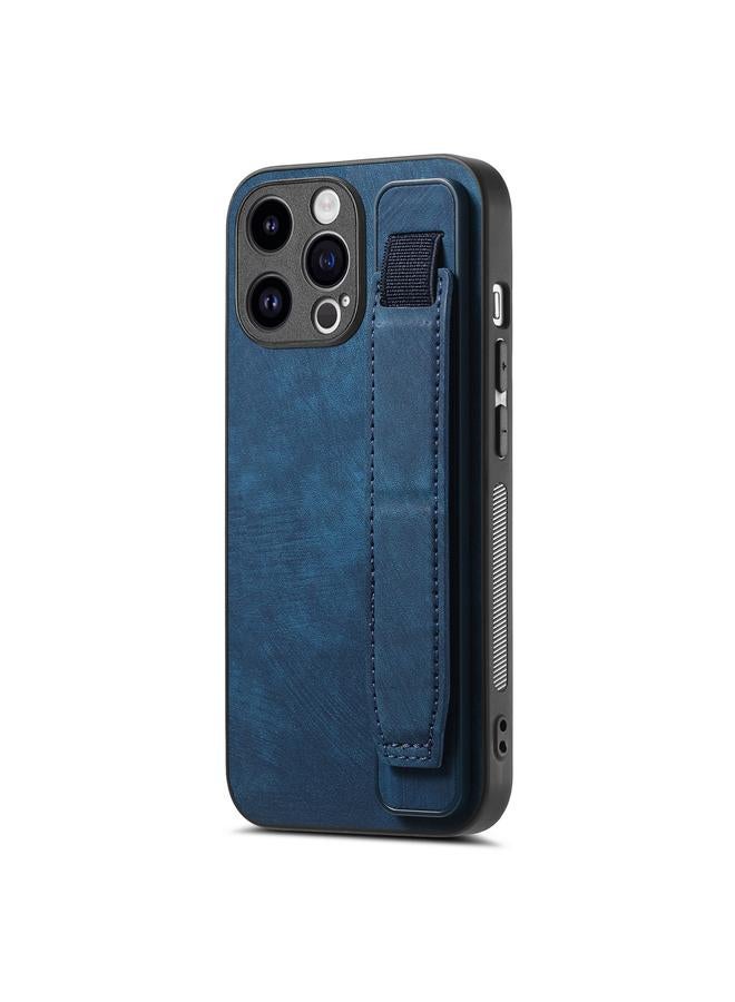 اس-توب جراب خلفي من الجلد لهاتف iPhone 15 Plus مع حامل معصم كلاسيكي - Image 1