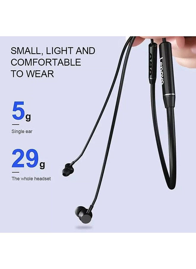 Lenovo Group Limited Lenovo QE03 Wireless Earphones BT5.0 Magnetic Neckband Earbuds w/Mic/8-Hour Playtime/IPX5 Waterproof/HIFI Stereo Sports Headphones for Gym Running Compatible with iOS/Android/Windows Red  - Image 4