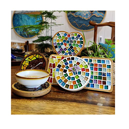 FAIRUO Mosaic Tiles Squares Dark Green Crystal Mosaic Glass Tile for Crafts Bulk DIY Picture Frames Handmade Jewelry Coasters Art Material Decoration,1x1cm,100 Pieces - Image 5
