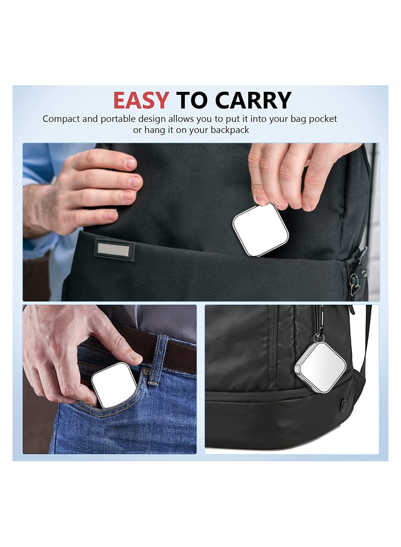 Magnetic Wireless Charger for Apple Watch Series 7/6/5/4/3/2/1/SE, Dual Port Mini Charger with USB Adapter, Fast Charging Keychain for Travel (Silver) - Image 5