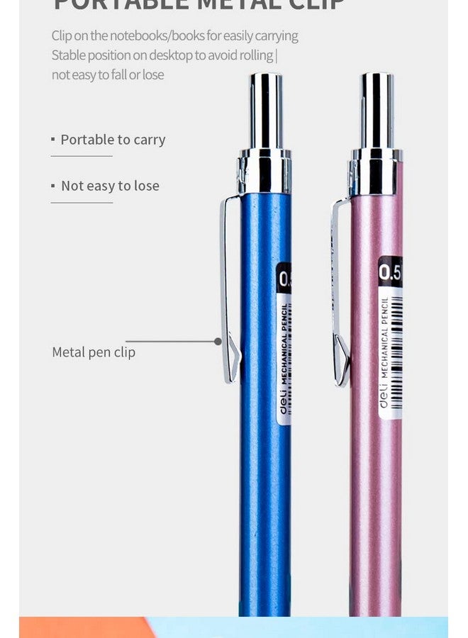 deli Metal Mechanical Pencil Suit/Foldable box design for an easy transfer between storage box and display(Assorted color) E6492 pack of 2 - Image 2