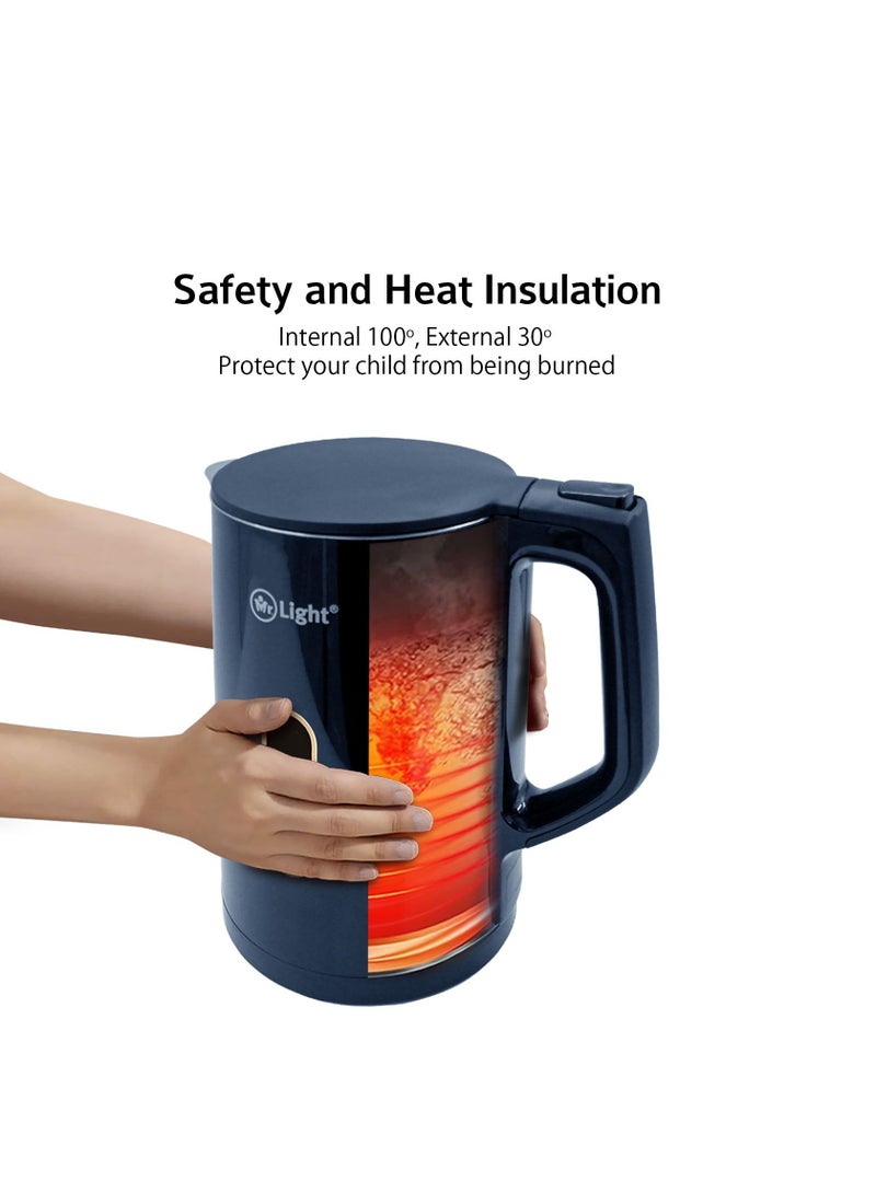 Mr. Light Stainless Steel Electric Kettle 1.7 L Super Fast Boiling 360 Cordless Rotation Auto Cut Off - Image 5