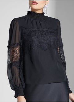 True Decadence Balloon Sleeve Turtle Neck Top  - Image 3