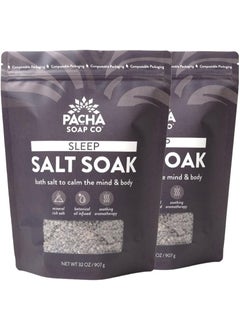 Pacha Soap Co Pacha Soap Co Sleep Salt Soak Soothing Bath Soaking Aid 2 Pack 32 oz Each 
