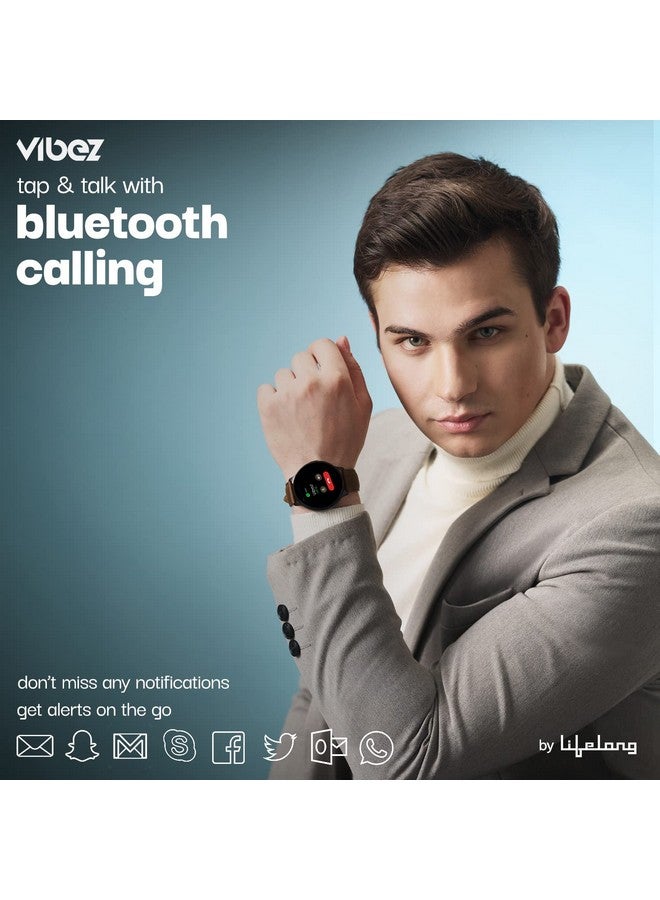 VIBEZ Vibez by Lifelong Emerald Men Smartwatch with Bluetooth Calling|Multiple Straps (VBSWM189, 1 Year Manufacturer Warranty, Black)  - Image 3