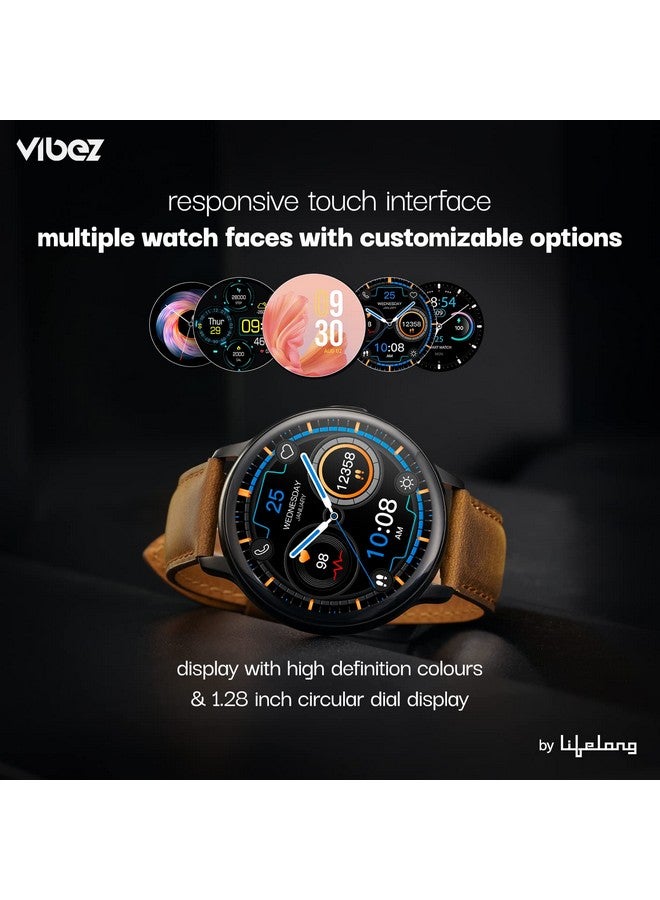 VIBEZ Vibez by Lifelong Emerald Men Smartwatch with Bluetooth Calling|Multiple Straps (VBSWM189, 1 Year Manufacturer Warranty, Black)  - Image 2