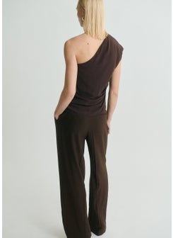 MANGO Fringe Detail Asymmetrical Scarf Blouse  - Image 2