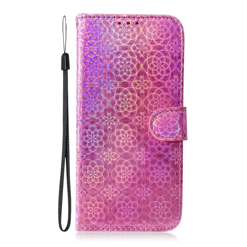 HuHa Protective Cover For Huawei P40 Pro Solid Color Colorful Magnetic Buckle Horizontal Flip PU Leather Case with Holder & Card Slots & Wallet & Lanyard(Pink) - Image 2